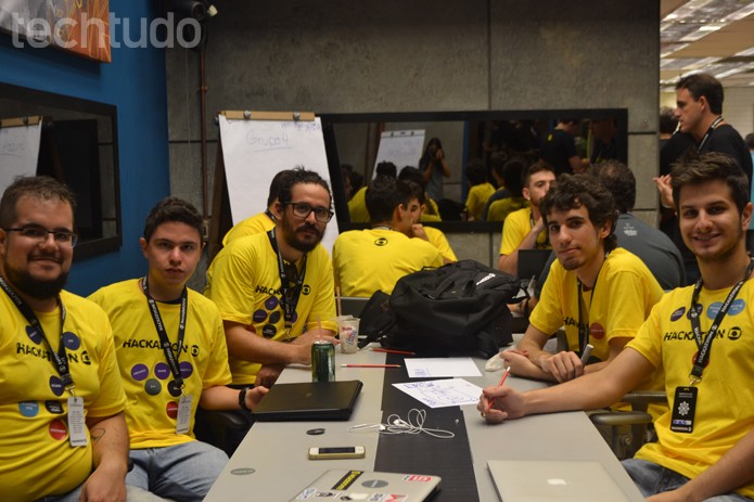 Grupo 3 - Hackathon Globo (Foto: Isabela Giantomaso / TechTudo)
