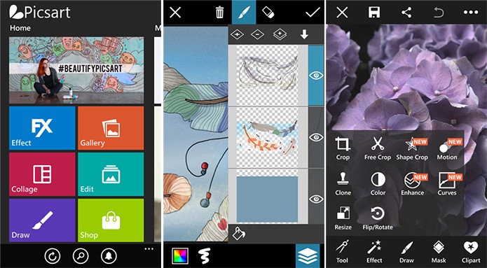 PicsArt é um editor de imagens completo e cheio de novidades (Foto: Divulgação/Windows Phone Store)