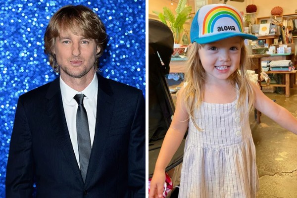 O ator Owen Wilson e a filha Lyla, de 3 anos (Foto: Getty Images; Reprodução/Instagram)