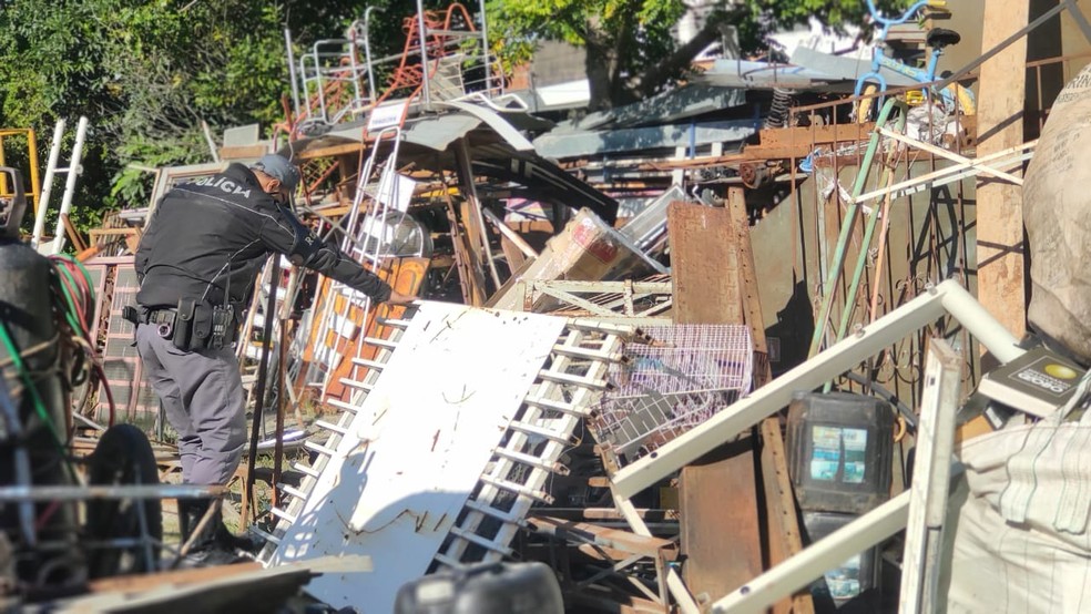 PM apreende grande quantidade de fios de cobre durante fiscalização em 15 comércios de sucata em Marília — Foto: Polícia Militar/Divulgação