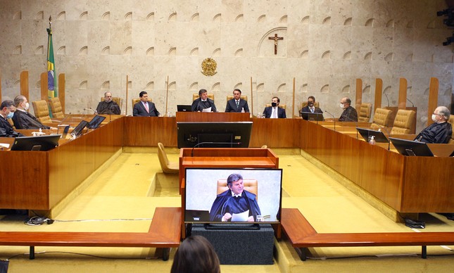 O plenário do Supremo Tribunal Federal na posse do ministro Nunes Marques