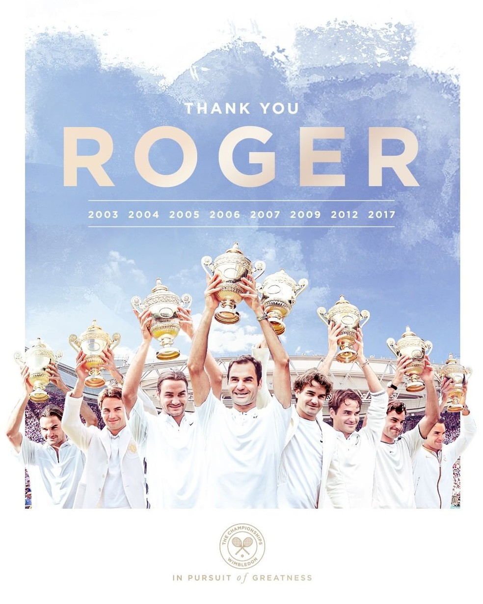 Manchete Wimbledon com aposentadoria de Roger Federer no dia 15 de setembro de 2022 — Foto: Reprodução
