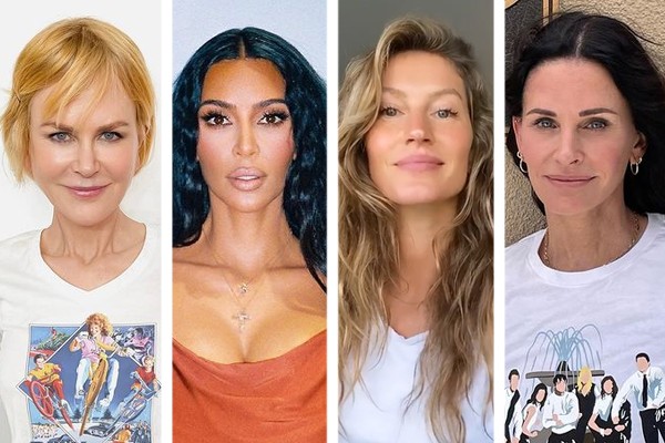 Nicole Kidman, Kim Kardashian, Gisele Bündchen e Courteney Cox (Foto: Reprodução / Instagram)