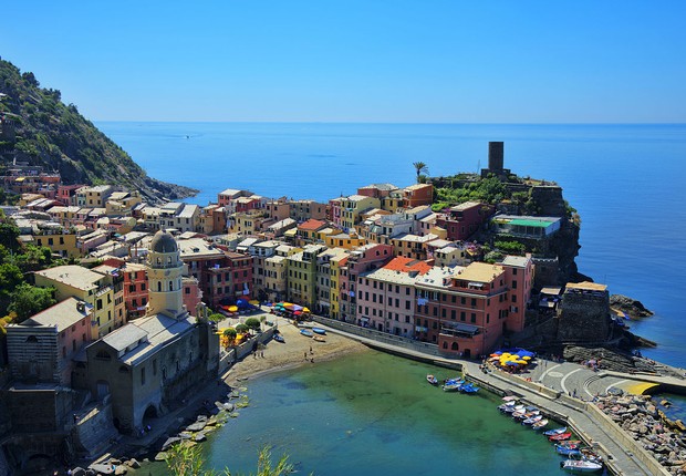 Vernazza, uma das localidades que compõem as famosas Cinque Terre (Foto: Wikimedia Commons)