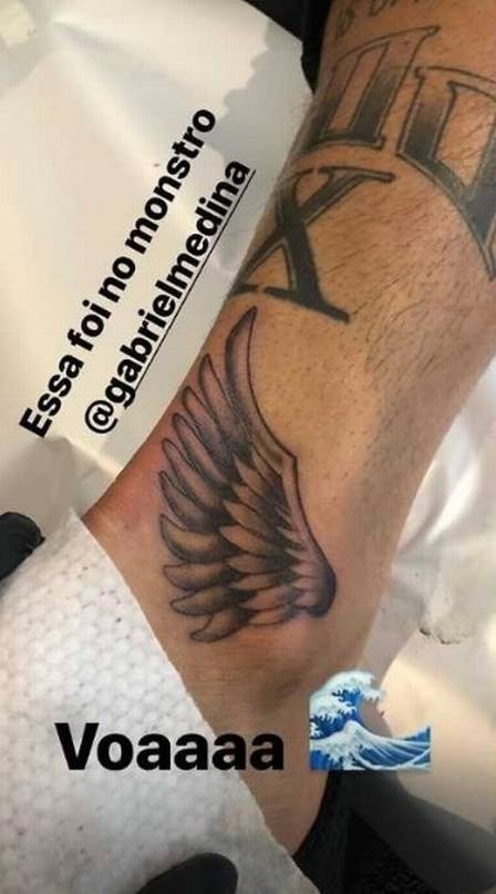 A tatuagem de Gabriel Medina (Foto: Reprodução/Instagram)
