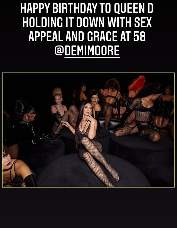 Filhas postam fotos nos 58 anos de Demi Moore (Foto: Reprodução/Instagram)