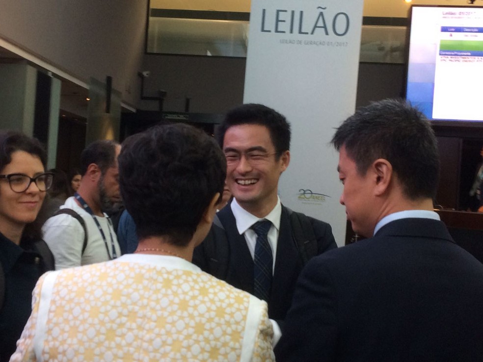 Chines do grupo Spic na bolsa de valores de SP. (Foto: Luísa Melo/G1)