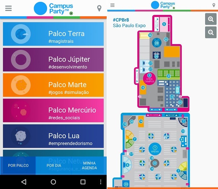 App da Campus Party para Android ganhou update às vésperas do evento (Foto: Divulgação)