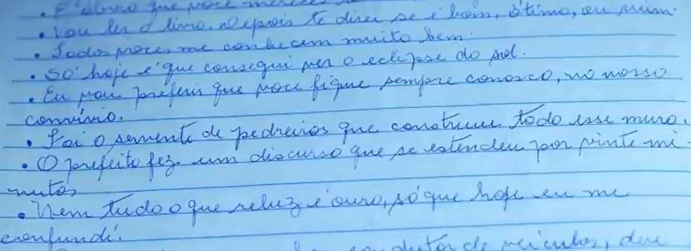 Ao todo, são 1051 ‘catalogadas’ frases no caderno — Foto: Arquivo Pessoal