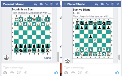 Facebook Messenger has an easter egg that lets you play chess