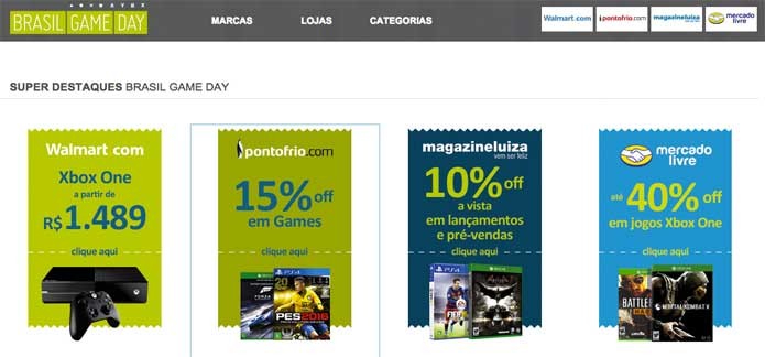 Brasil Game Day promove dia de descontos em jogos (Foto: Reprodução/Felipe Vinha)