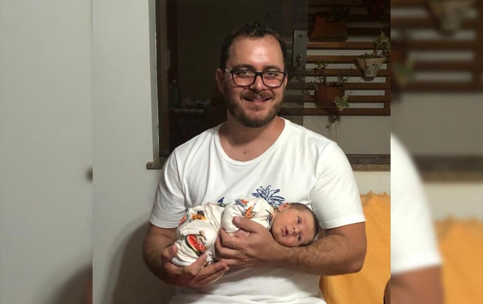  Bebê do casal de Jaú nasceu com uma alergia à proteína do leite — Foto: Jayme Fonseca e Almeida Silva /Arquivo pessoal