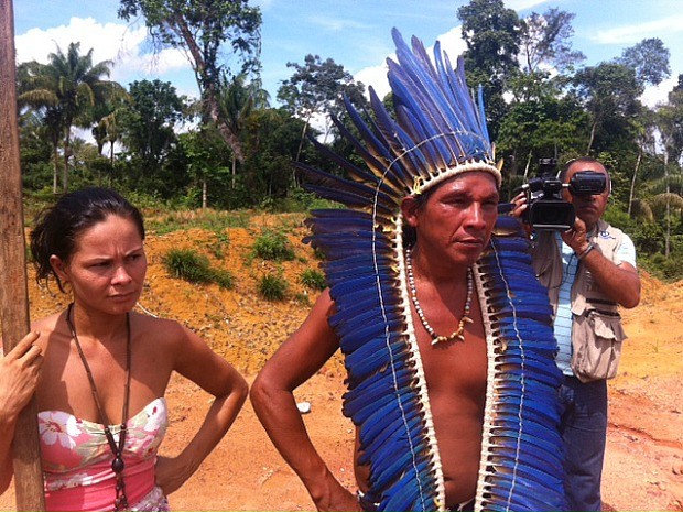 Índios querem ocupar terra em Iranduba (Foto: Adneison Severiano/G1 AM)