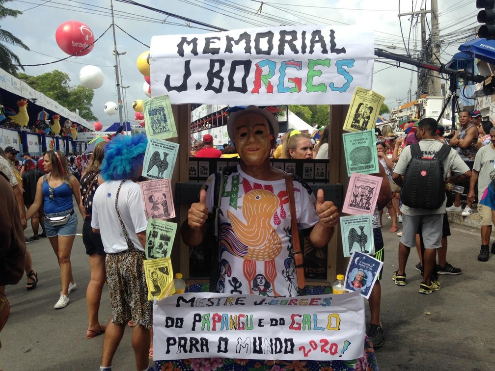 Homenagem a Jota Borges, xilogravurista pernambucano, marcou presença no Galo  — Foto: Marlon Costa/Pernambuco Press