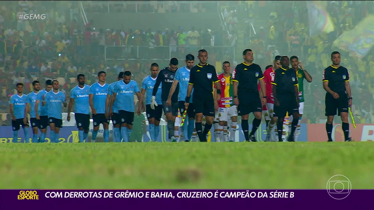 Com derrota de Grêmio e Bahia, Cruzeiro é campeão da sére B