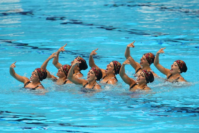 Brasil nado sincronizado rotina técnica - Mundial de esportes aquáticos (Foto: Satiro Sodre/SSPress)
