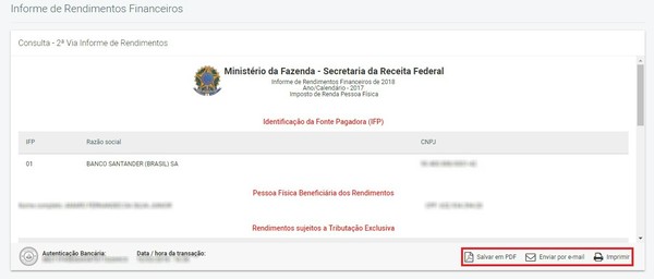 2 Via Do Boleto Fies 2015 Como Consultar O Informe De Rendimentos No Santander Pela Internet