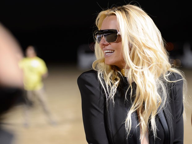 Britney Spears durante o anÃºncio de sua temporada no Planet Hollywood Vegas, em 17 de setembro de 2013 (Foto: Al Powers/Invision/AP)