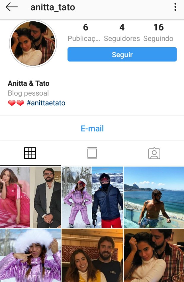 Anitta e Tato já têm fã-clube (Foto: Reprodução Instagram)