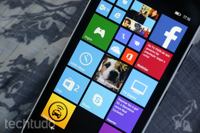 Tela do Lumia 640 (Foto: Lucas Mendes/TechTudo)