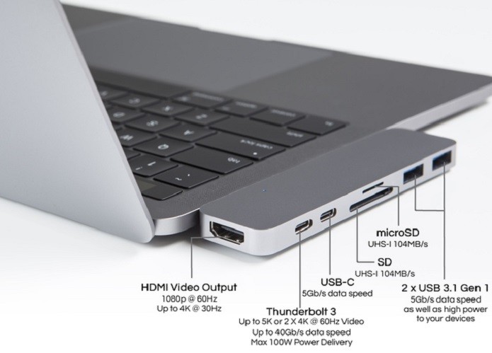 HyperDrive adiciona mais portas ao MacBook Pro (Foto: Divulgação/Kickstarter) 