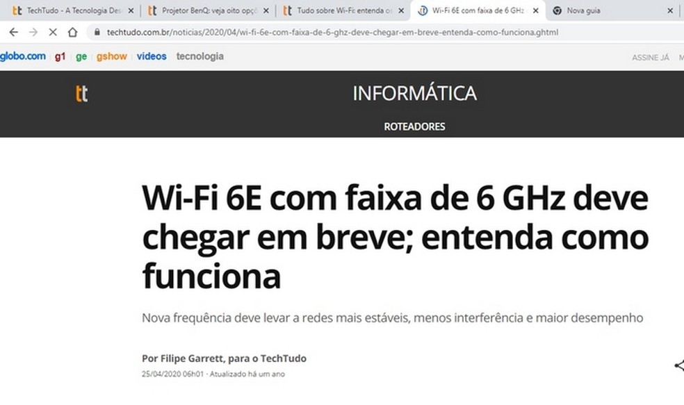 Atalho de teclado reabre guia fechada por engano no Chrome — Foto: Reprodução/Raquel Freire