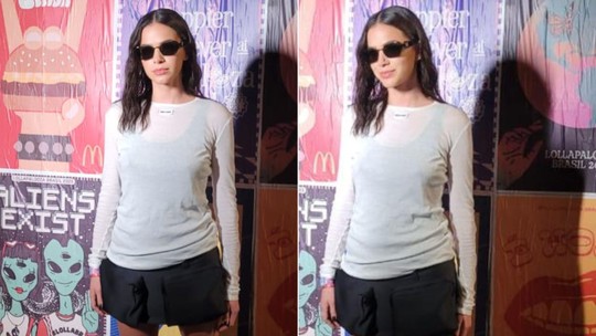Prezando o conforto, Bruna Marquezine veste look estimado em R$14 mil no Lollapalooza
