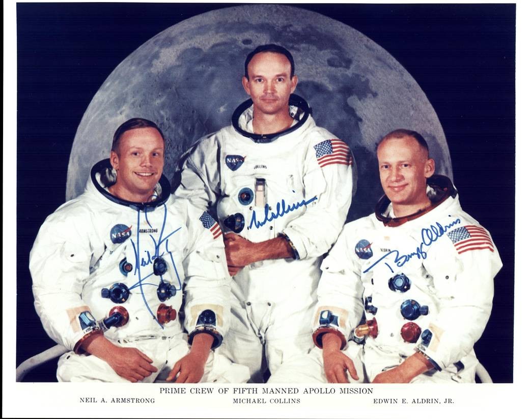 Tripulação da missão Apollo 11, em 1969 (Foto: NASA)
