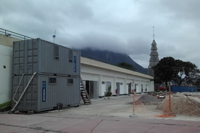 Estádio de Remo da Lagoa obras paradas (Foto: Leonardo Filipo)
