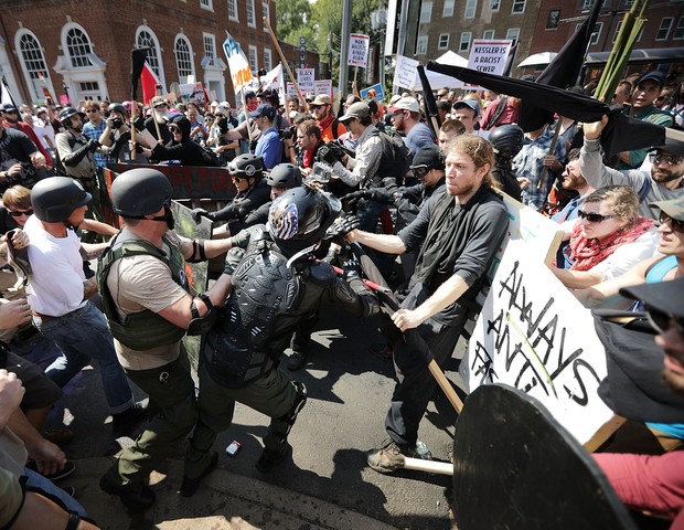 Protestos em Charlottesville, nos Estados Unidos  (Foto: getty images)