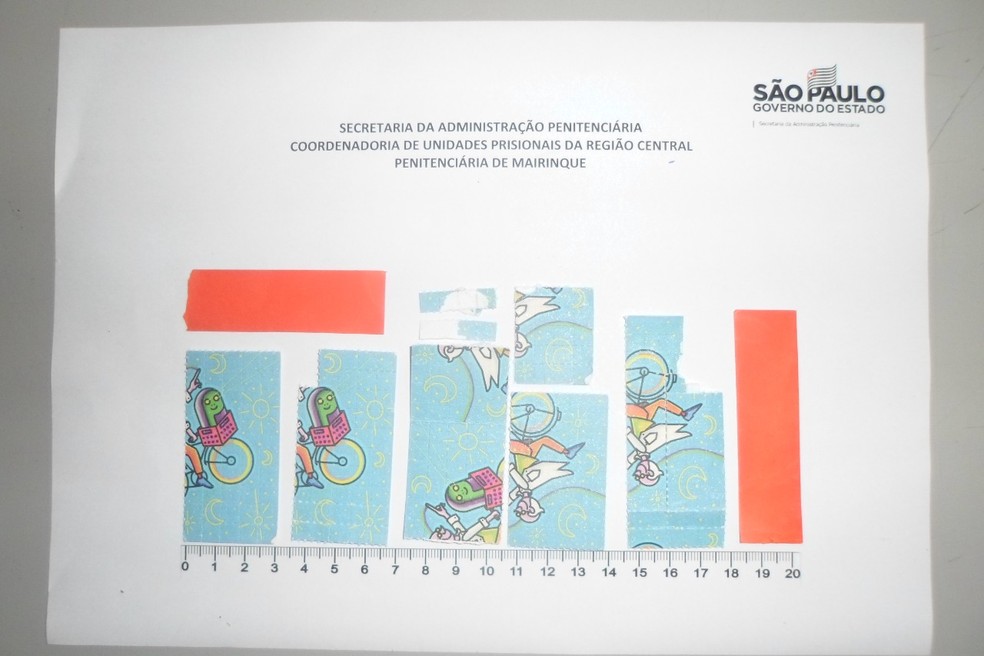 Drogas foram enviadas pela mãe de um dos presos e estavam escondidas em palmilha de tênis. — Foto: SAP/Divulgação