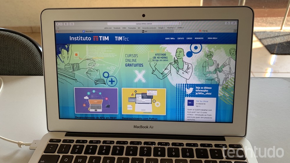 Aprenda a fazer cursos online e grátis no TIM Tec — Foto: Helito Beggiora/TechTudo