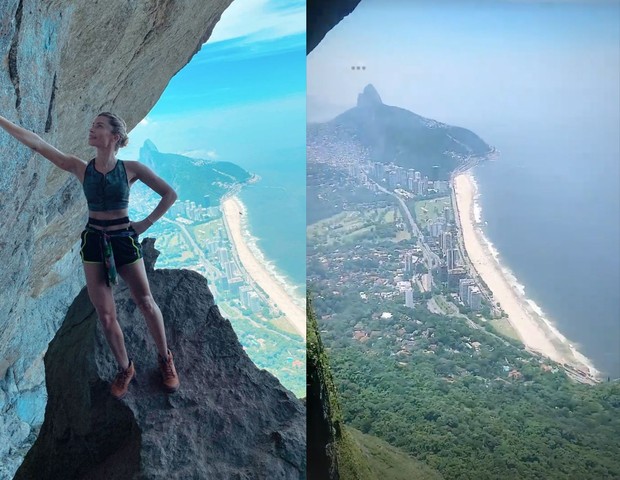 Grazi e Caio Castro sobem Pedra da Gávea (Foto: reprodução/Instagram)