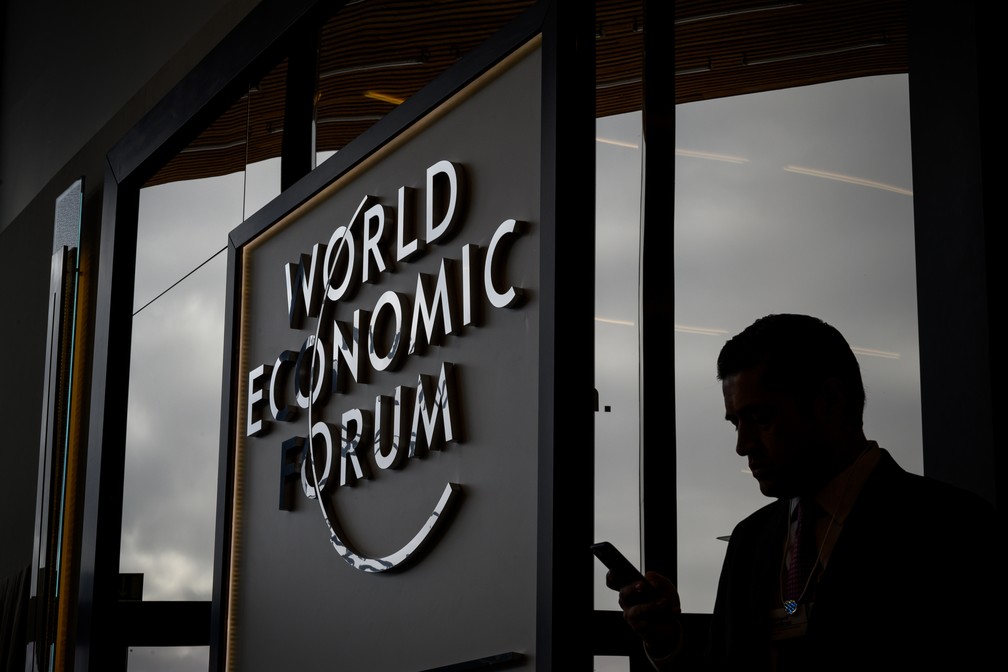 FÃ³rum EconÃ´mico Mundial de 2019 comeÃ§a nesta terÃ§a-feira (22) â€” Foto: Fabrice Coffrini/AFP