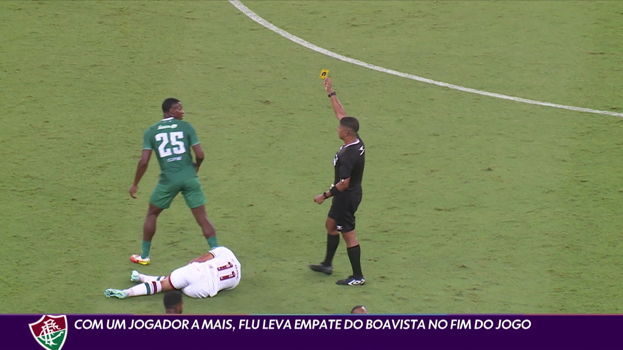 Com um jogador a mais, Flu leva empate do Boavista no fim do jogo
