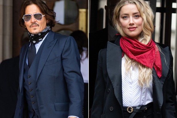 Johnny Depp e Amber Heard chegam para mais um dia de julgamento (Foto: Getty Images)