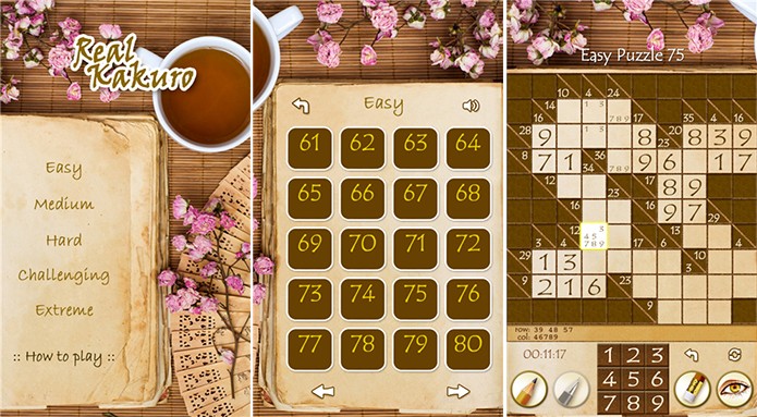Real Kakuro ? um puzzle para Windows Phone que desafia conhecimentos matem?ticos (Foto: Divulga??o/Windows Phone Store)