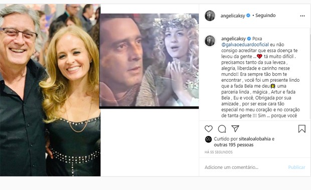 Angélica lamenta morte de Eduardo Galvão (Foto: Reprodução/Instagram)