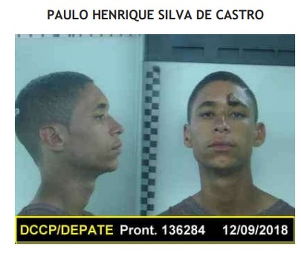  Paulo Henrique Silva de Castro é considerado foragido, segundo Seap — Foto: Reprodução