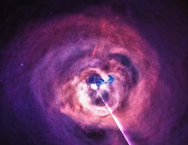Imagem do buraco negro da galáxia de Perseus, onde foi feita a sonificação igual a de radar (Foto: NASA)