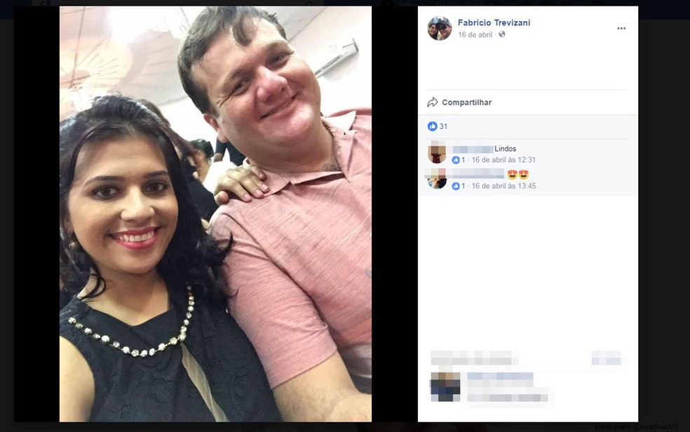 Casal foi morto a tiros enquanto dormia, segundo pol&iacute;cia (Foto: Reprodu&ccedil;&atilde;o/ Facebook)