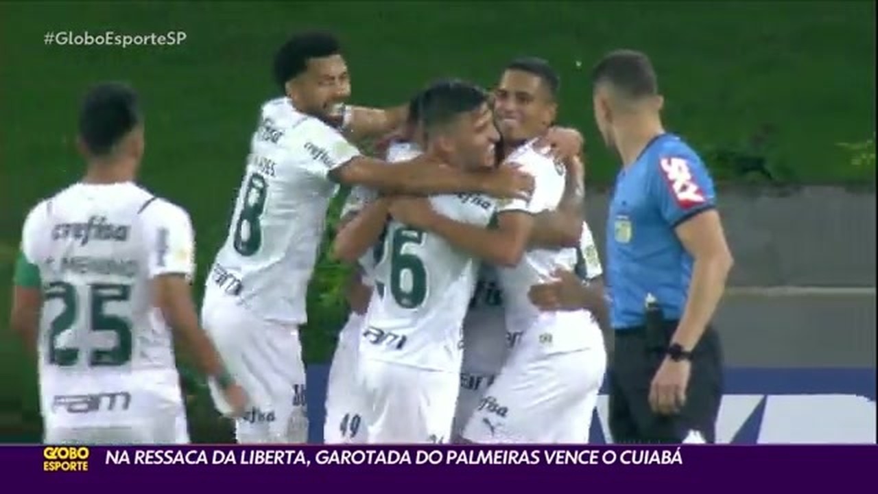 Na ressaca da Libertadores, garotada do Palmeiras vence o Cuiabá