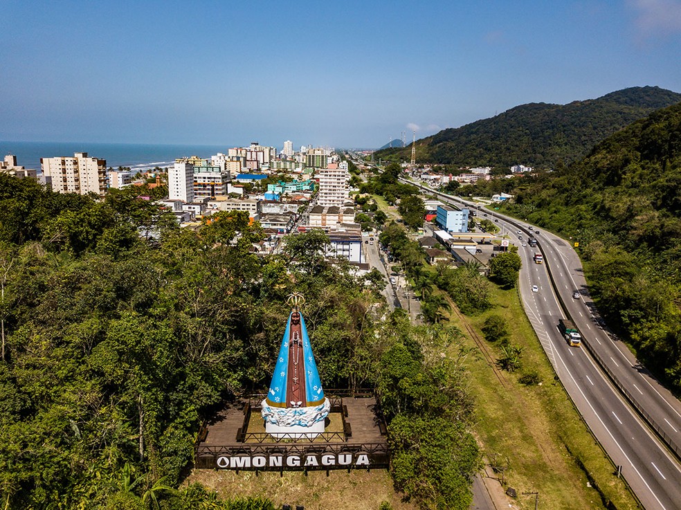 Mongaguá, no litoral de SP, completa 63 anos de emancipação — Foto: Divulgação/Prefeitura de Mongaguá