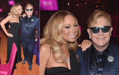 Mariah Carey prestigia festa do Oscar organizada por Elton John