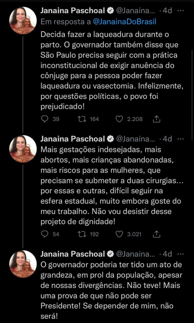 Janaina Paschoal no Twitter (Foto: Reprodução / Instagram)