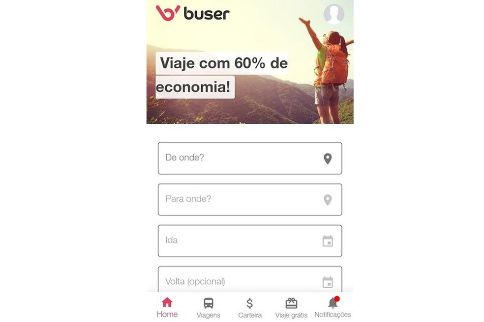 Buser é o aplicativo que oferece passagens de ônibus por meio do sistema de "fretamento coletivo" — Foto: Reprodução/Maria Dias