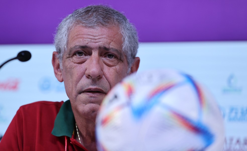 Fernando Santos em coletiva da sele��o de Portugal na Copa do Mundo � Foto: Efe