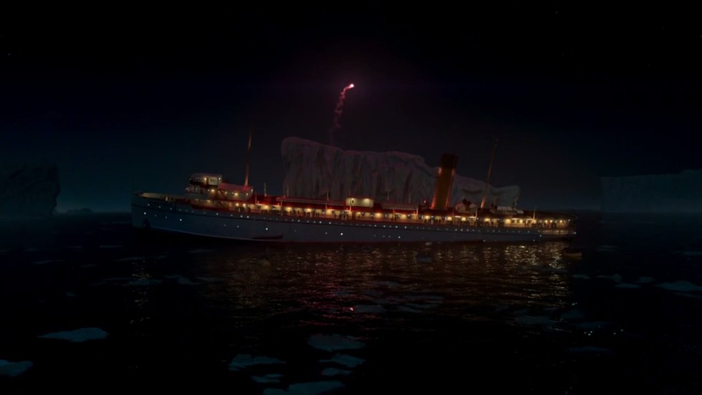 NaufrÃ¡gio do navio Albatroz na regiÃ£o da costa da PatagÃ´nia causou o congelamento dos Sabino Machado (Foto: TV Globo)