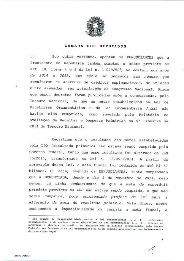 7 - Leia íntegra da decisão de Cunha que abriu processo de impeachment (Foto: Reprodução)