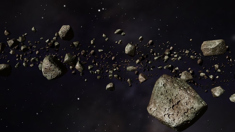  A maior parte dos asteroides fica em cinturões ao redor do Sol  (Foto: Getty Images via BBC)